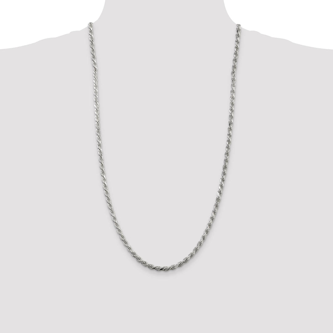 Sterling Silver 4.25mm D.C. Rope Chain