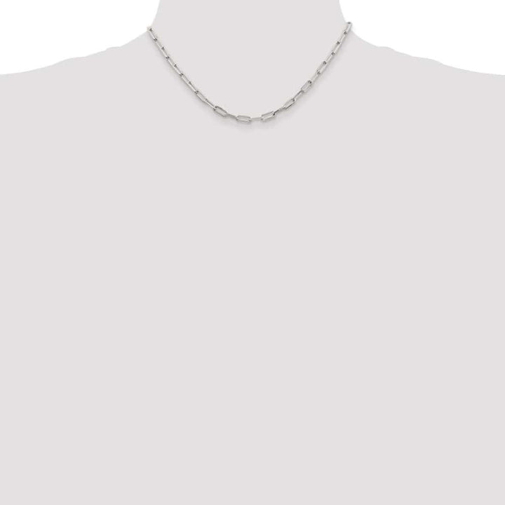 Sterling Silver 4.25mm Elongated Open Link Chain Size 16