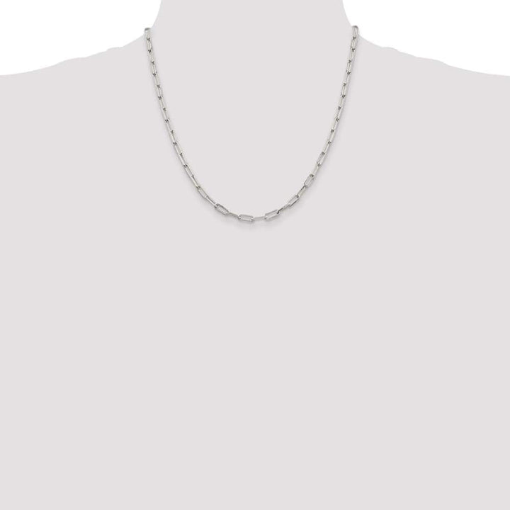Sterling Silver 4.25mm Elongated Open Link Chain Size 20