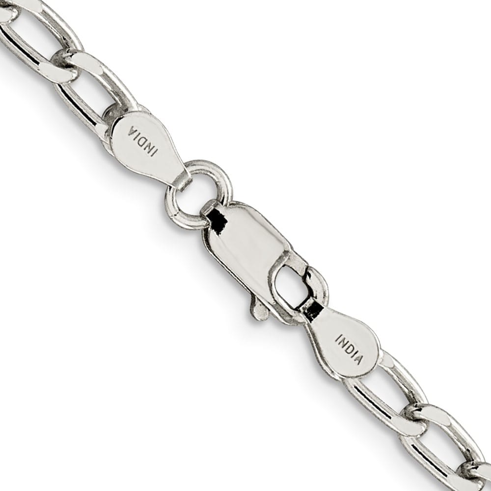 Sterling Silver 4.3mm Open Elongated Link Chain