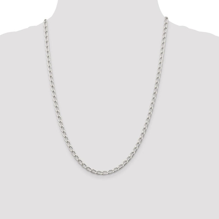 Sterling Silver 4.3mm Open Elongated Link Chain Size 24