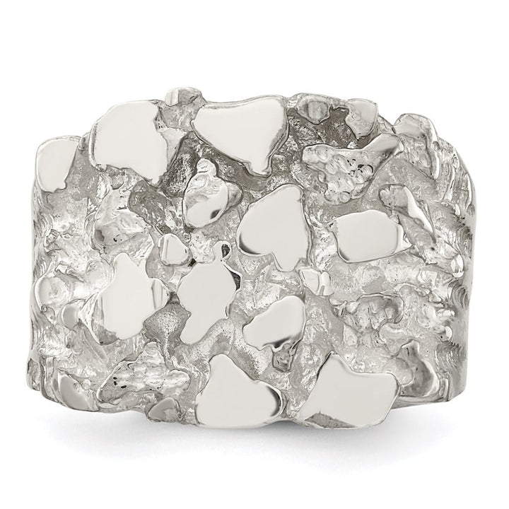 Sterling Silver 4.5 mm Nugget Men's Ring