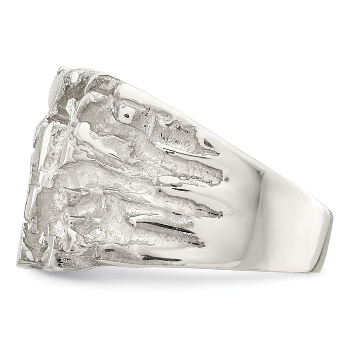 Sterling Silver 4.5 mm Nugget Men's Ring