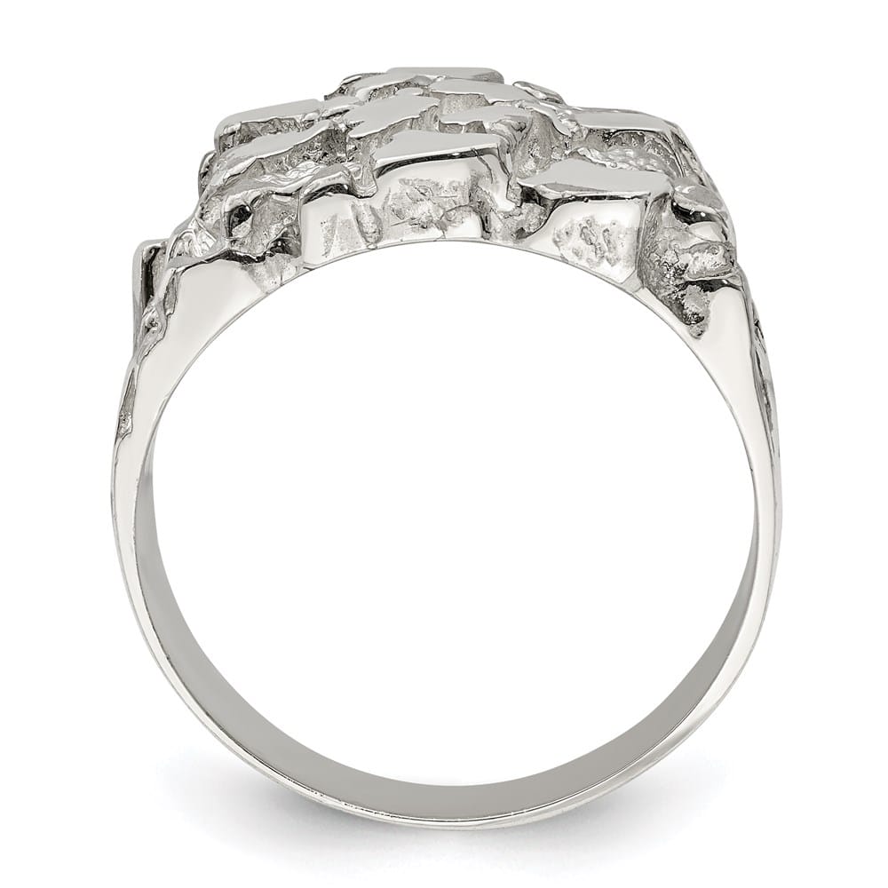 Sterling Silver 4.5 mm Nugget Men's Ring