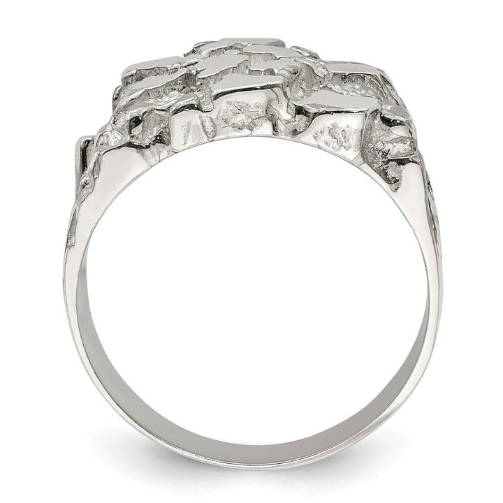 Sterling Silver 4.5 mm Nugget Men's Ring