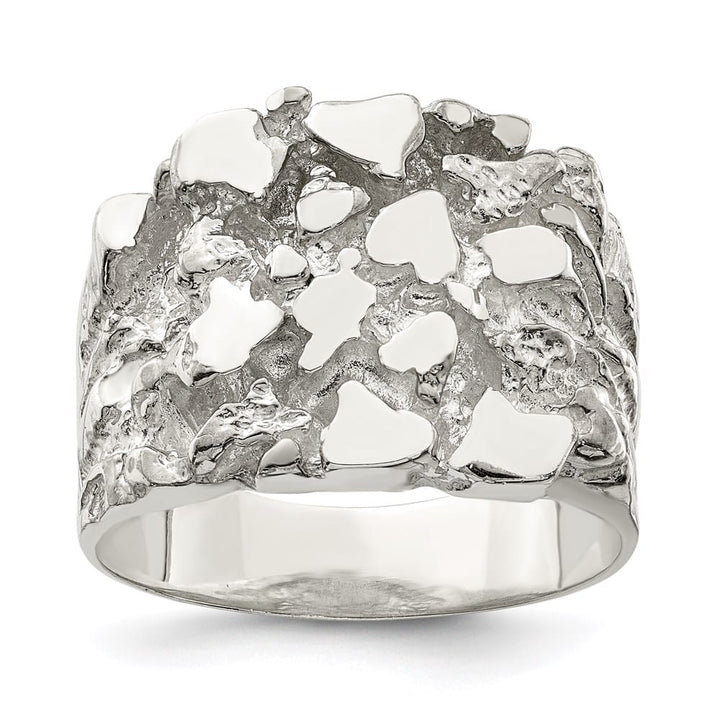 Sterling Silver 4.5 mm Nugget Men's Ring
