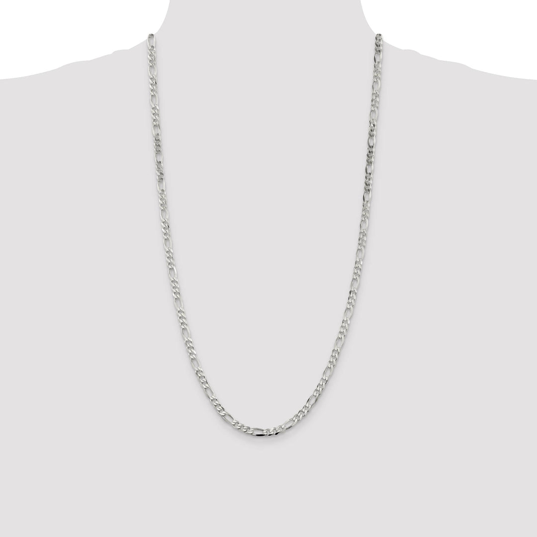 Sterling Silver 4.5mm Figaro Chain