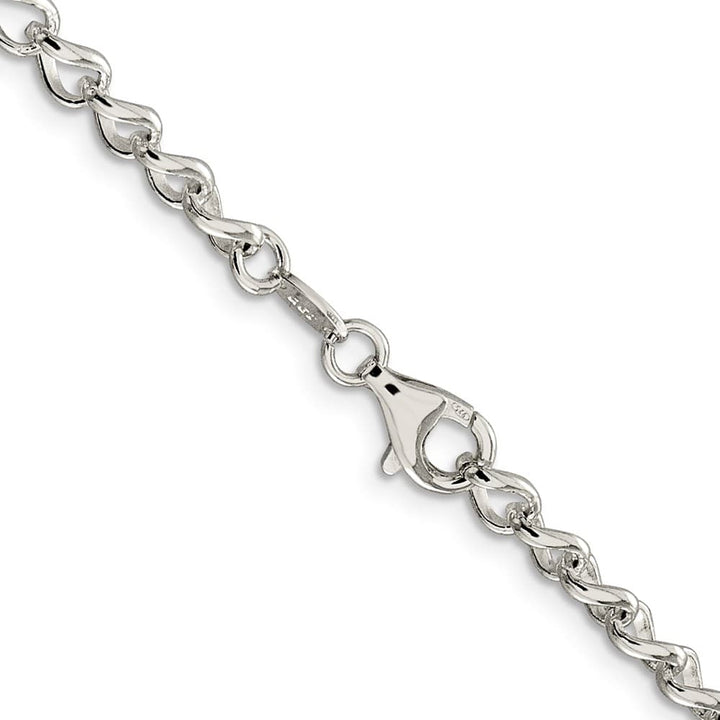 Sterling Silver 4.5mm Half round Wire Open Curb Chain