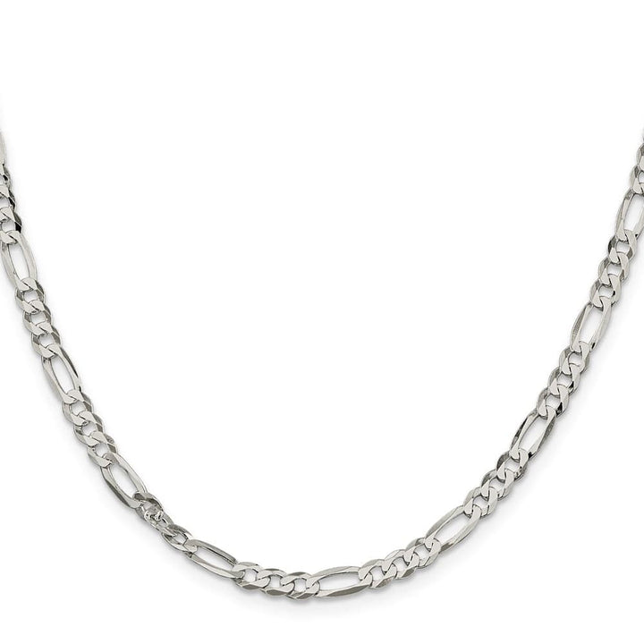 Sterling Silver 4.5mm Lightweight Flat Figaro Chain