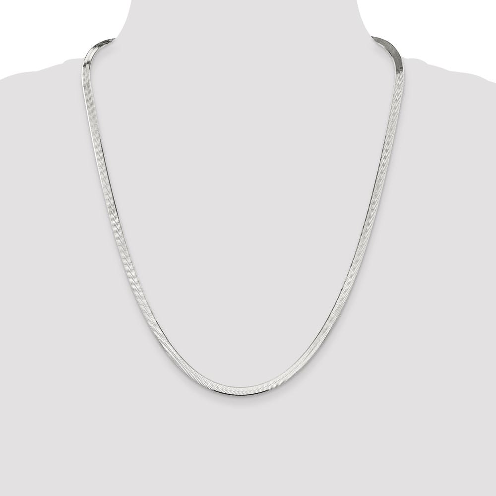 Sterling Silver 4.5mm Magic Herringbone Chain Size 24