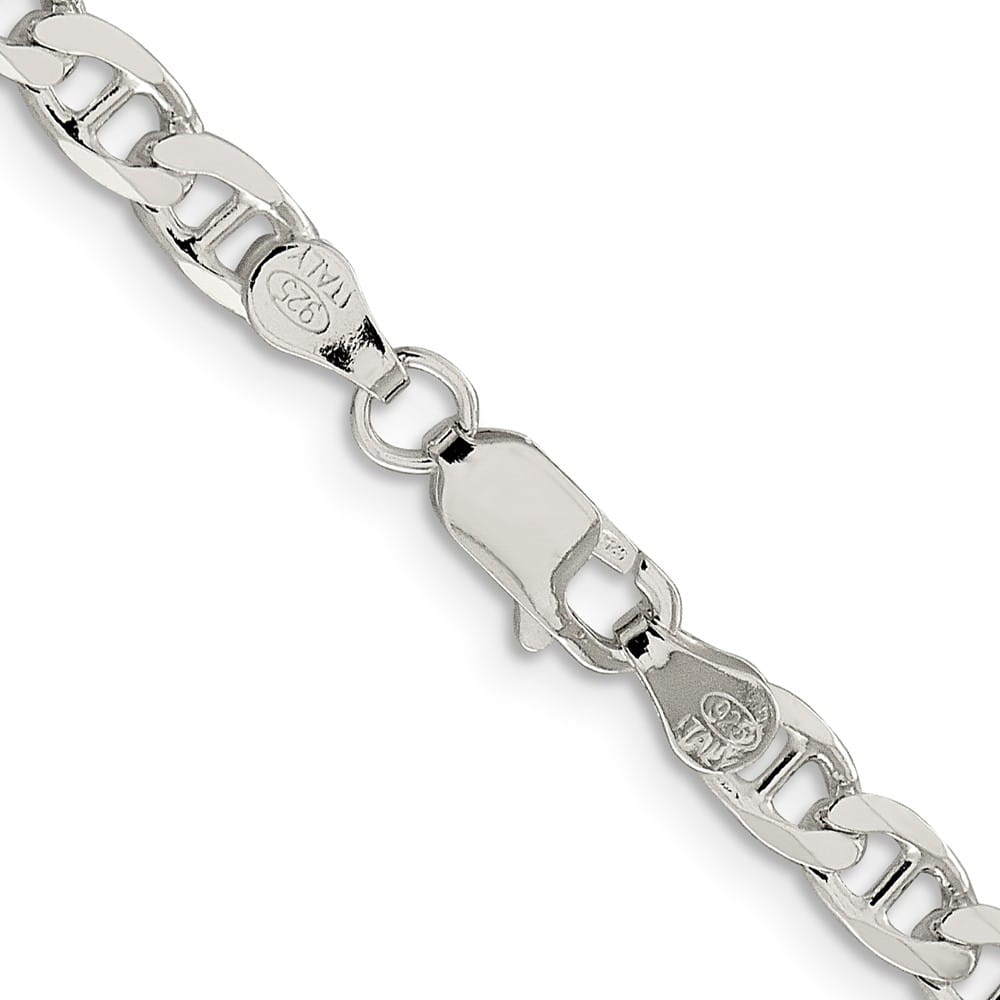 Sterling Silver 4.65mm D.C. Flat Anchor Curb Chain