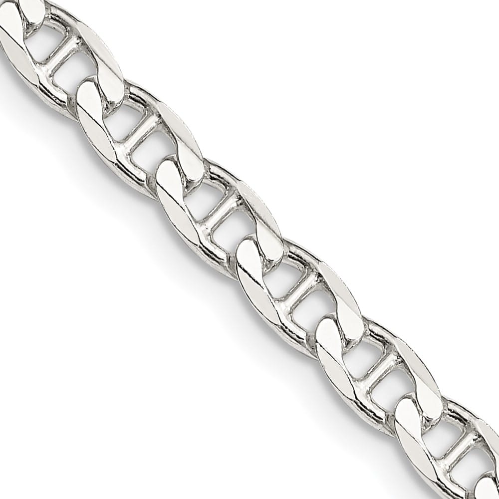 Sterling Silver 4.65mm D.C. Flat Anchor Curb Chain