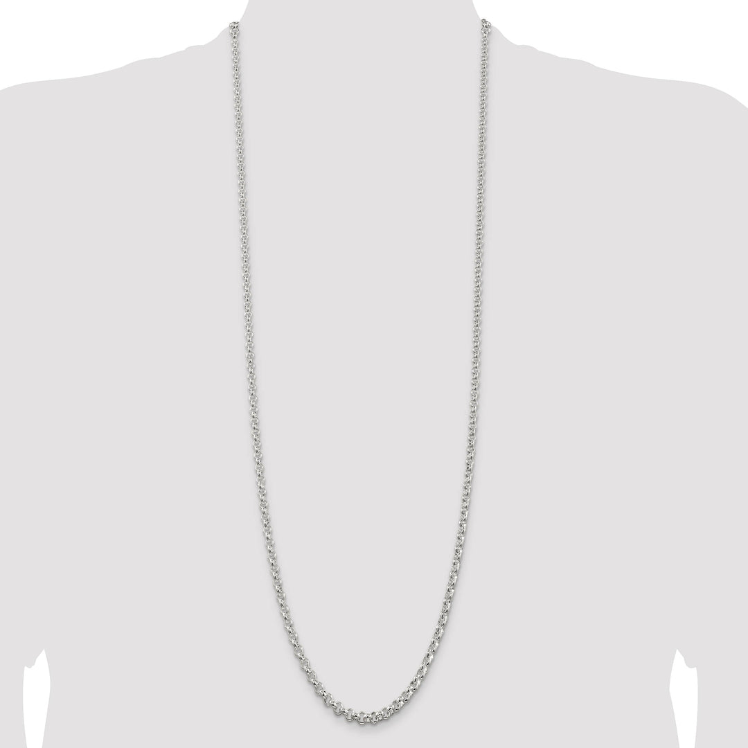 Sterling Silver 4.6mm Rolo Chain 36 Inch