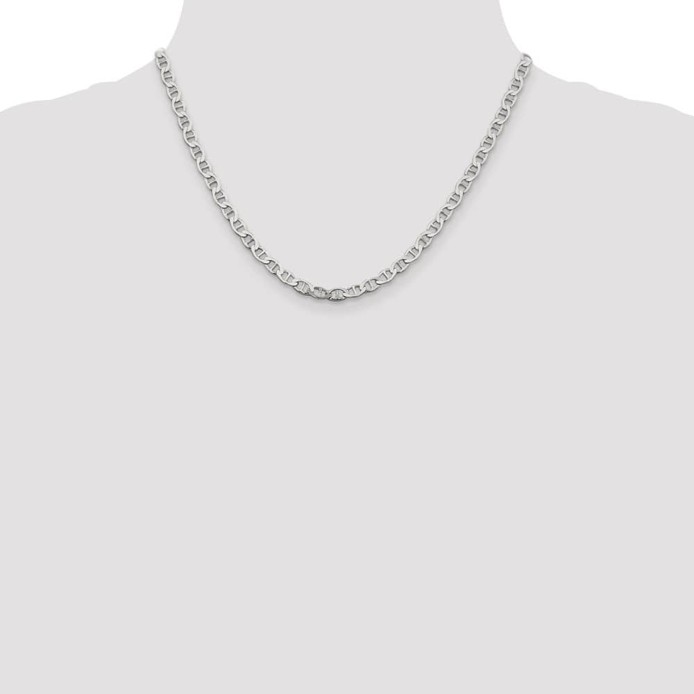 Sterling Silver 4.75mm Flat Anchor Chain Size 18