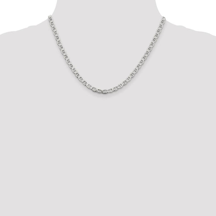 Sterling Silver 4.75mm Flat Anchor Chain Size 18