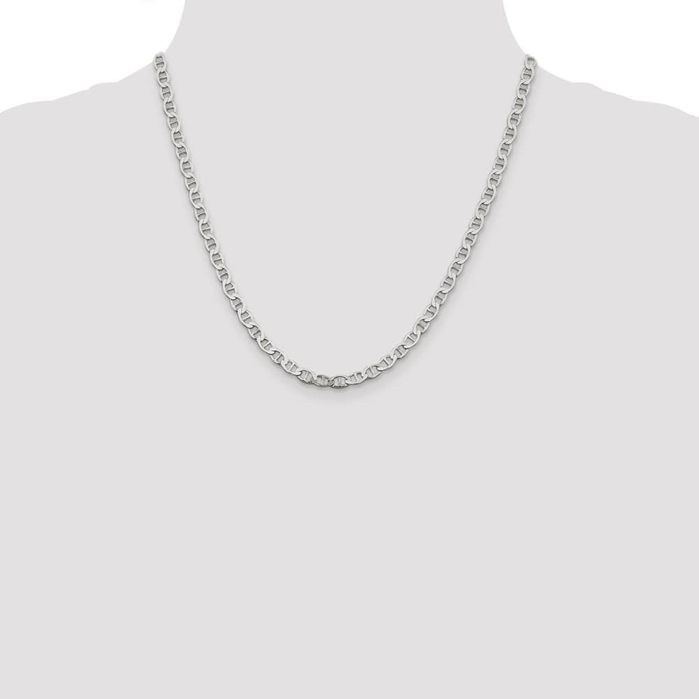Sterling Silver 4.75mm Flat Anchor Chain Size 20