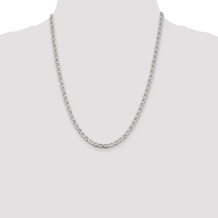 Sterling Silver 4.75mm Flat Anchor Chain Size 22