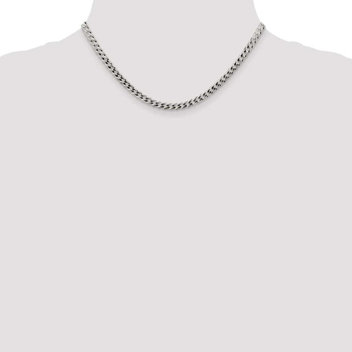 Sterling Silver 4.7mm Flat Curb Chain Size 16
