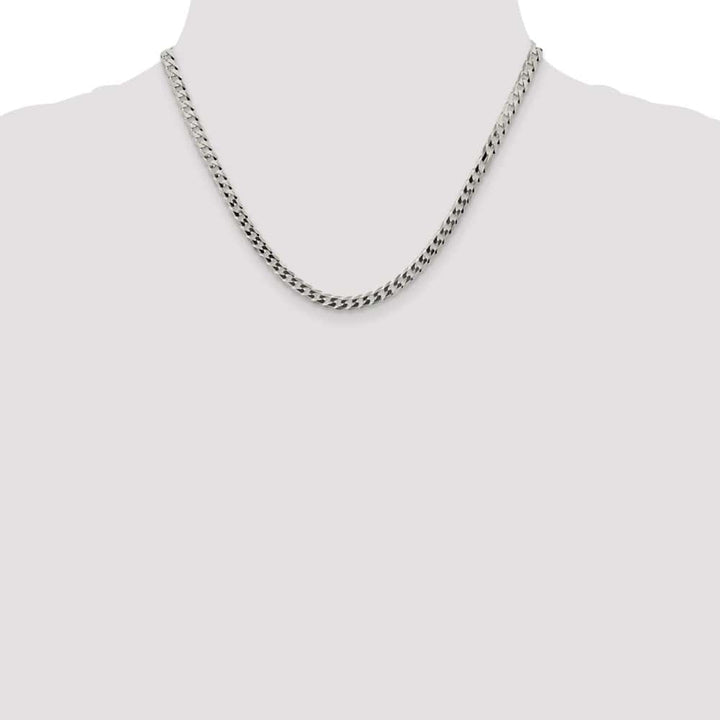 Sterling Silver 4.7mm Flat Curb Chain Size 18