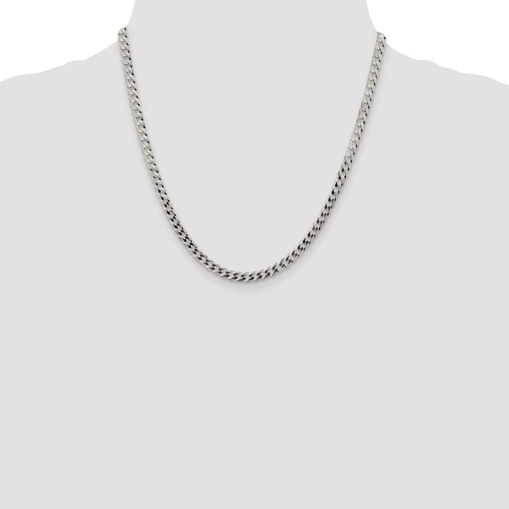 Sterling Silver 4.7mm Flat Curb Chain Size 20