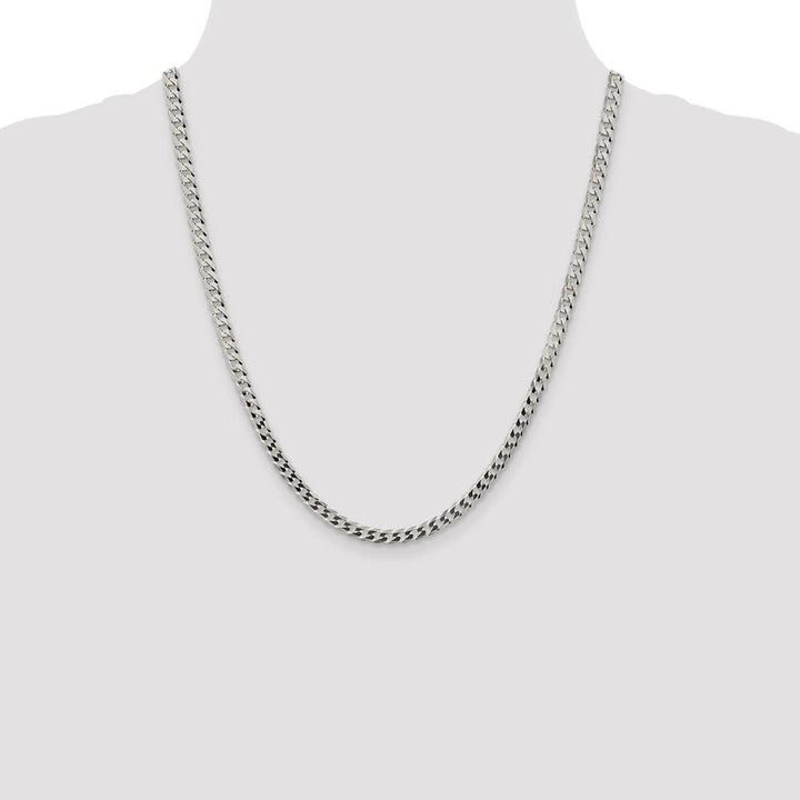 Sterling Silver 4.7mm Flat Curb Chain Size 22