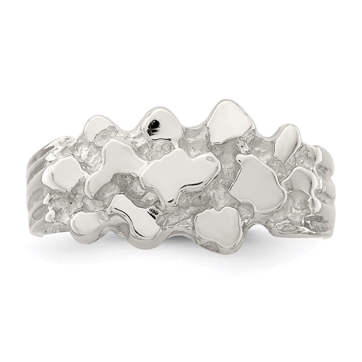 Sterling Silver 4 mm 4.56 g Woman's Nugget Ring