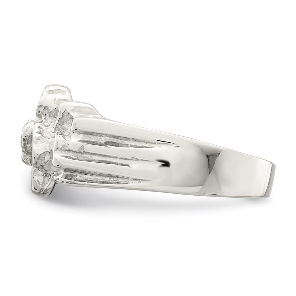 Sterling Silver 4 mm 4.56 g Woman's Nugget Ring