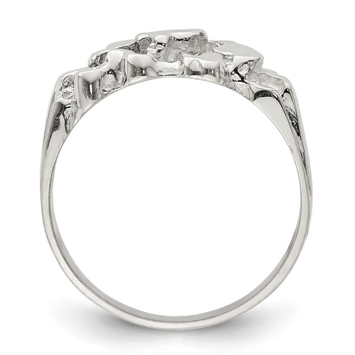 Sterling Silver 4 mm 4.56 g Woman's Nugget Ring