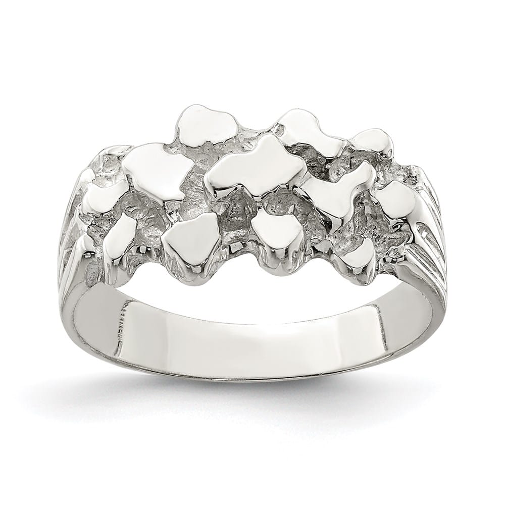 Sterling Silver 4 mm 4.56 g Woman's Nugget Ring