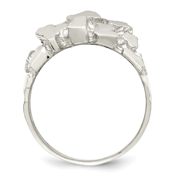 Sterling Silver 4 mm Nugget Men's Ring