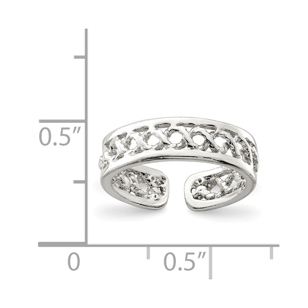 Sterling Silver 4 mm Solid Toe Ring