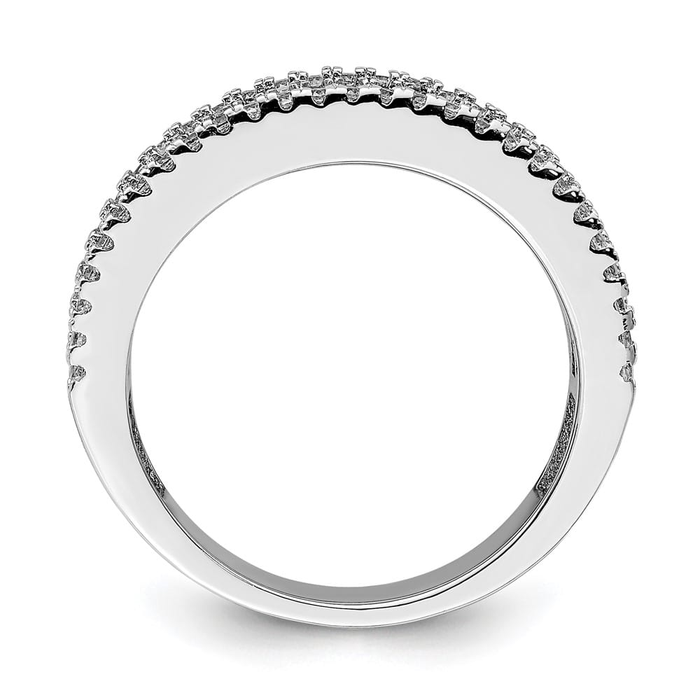 Sterling Silver 4 mm Synthetic Blue Spinel & CZ Ring