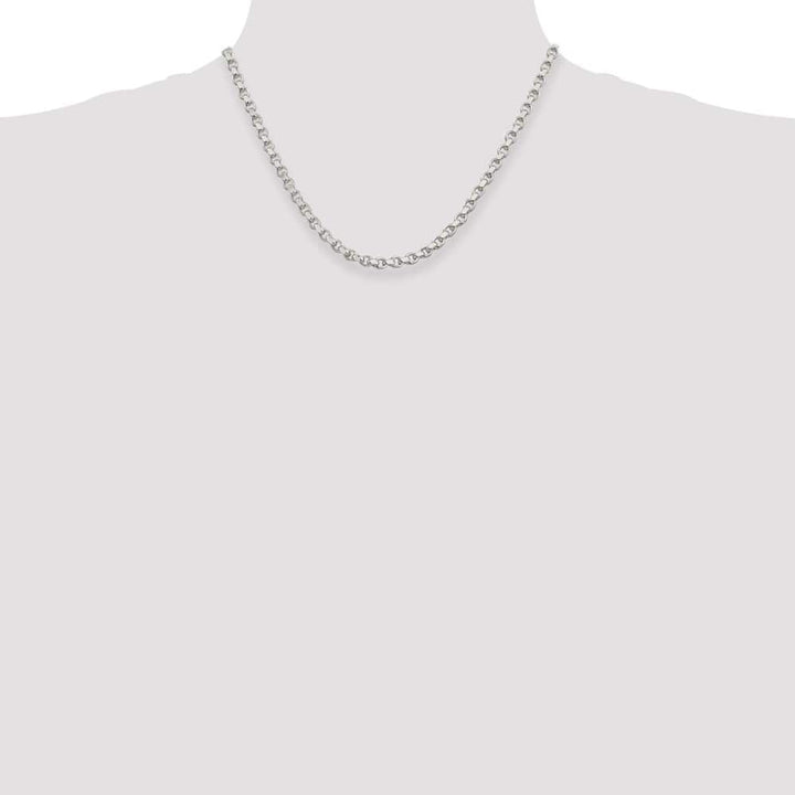 Sterling Silver 4mm D.C. Rolo Chain Size 18