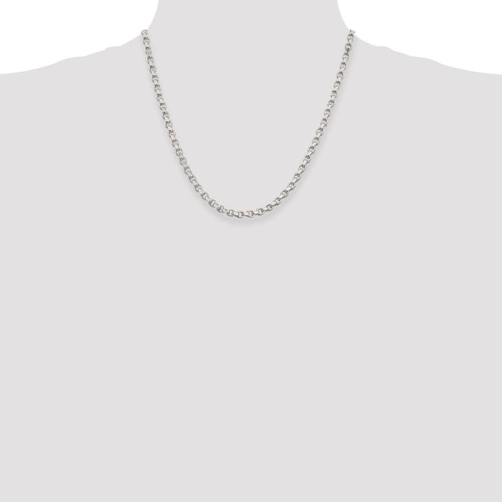 Sterling Silver 4mm D.C. Rolo Chain Size 20