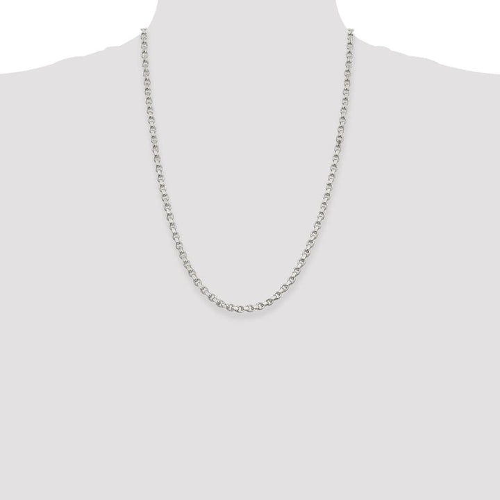 Sterling Silver 4mm D.C. Rolo Chain Size 24