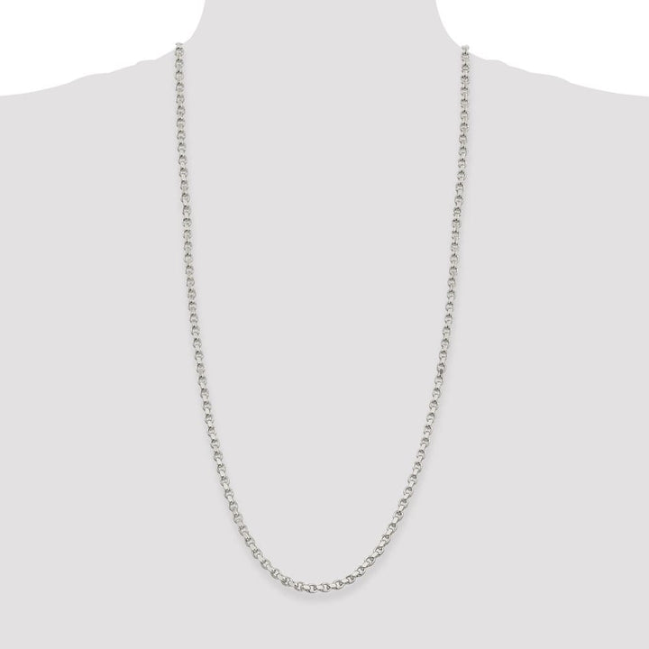 Sterling Silver 4mm D.C. Rolo Chain Size 30
