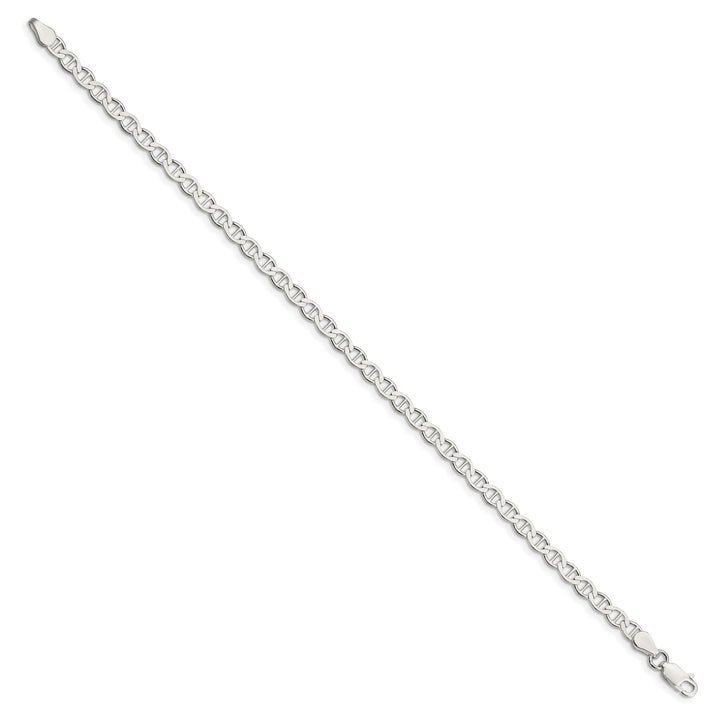 Sterling Silver 4mm Flat Anchor Chain 10 Inch