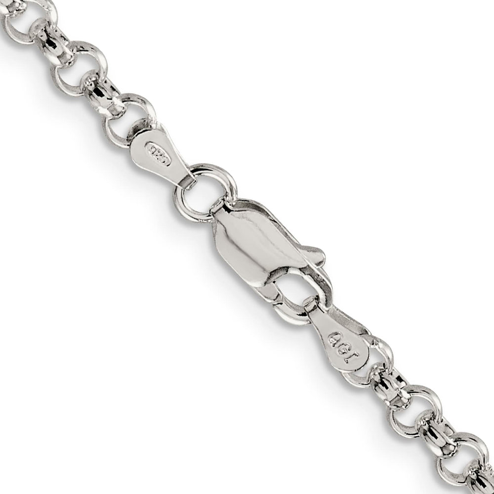 Sterling Silver 4mm Rolo Chain 36 Inch