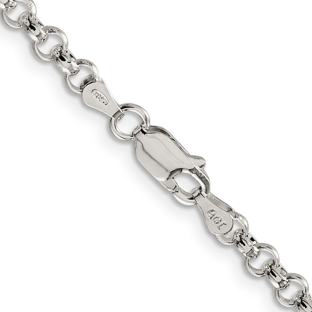Sterling Silver 4mm Rolo Chain 36 Inch