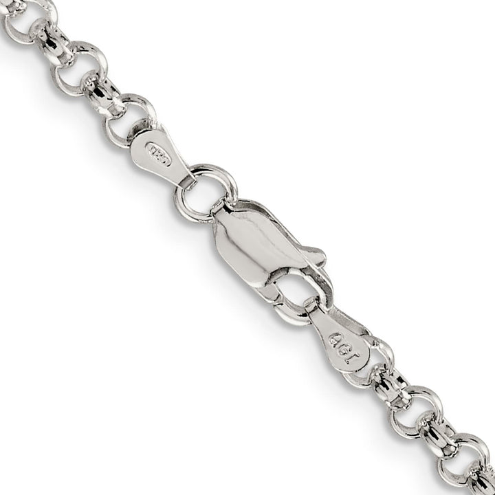 Sterling Silver 4mm Rolo Chain 36 Inch