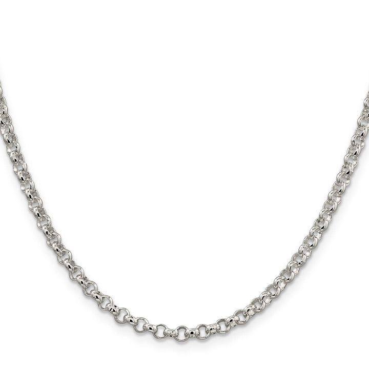 Sterling Silver 4mm Rolo Chain 36 Inch