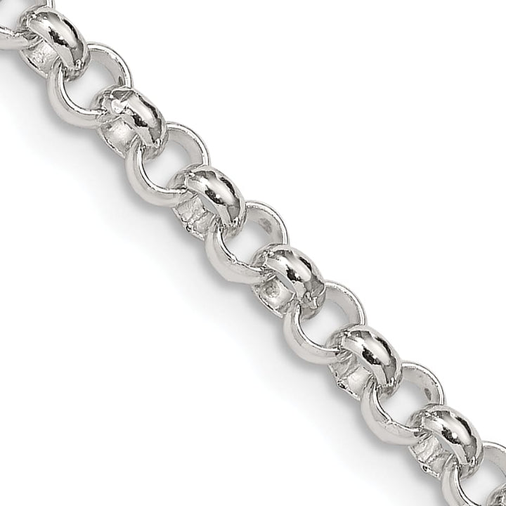 Sterling Silver 4mm Rolo Chain 36 Inch