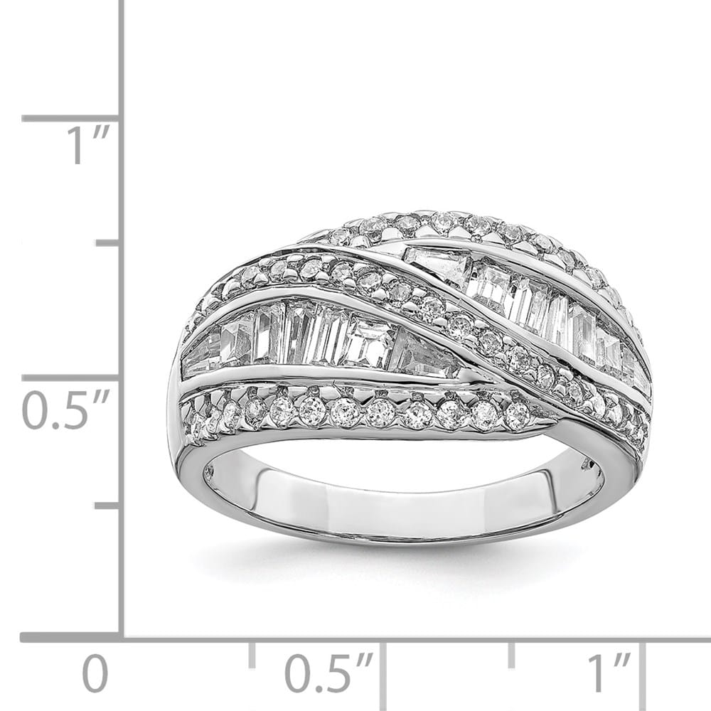 Sterling Silver 5.18 g CZ Ring