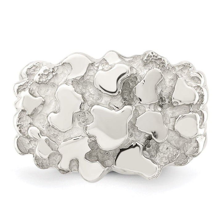 Sterling Silver 5.2 mm Nugget Men's Ring