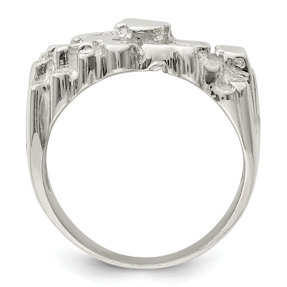 Sterling Silver 5.2 mm Nugget Men's Ring