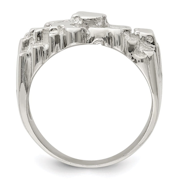 Sterling Silver 5.2 mm Nugget Men's Ring