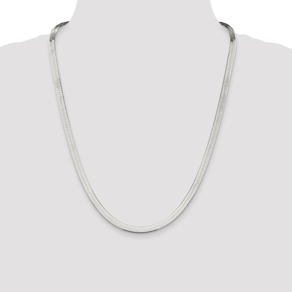 Sterling Silver 5.25mm Magic Herringbone Chain Size 24