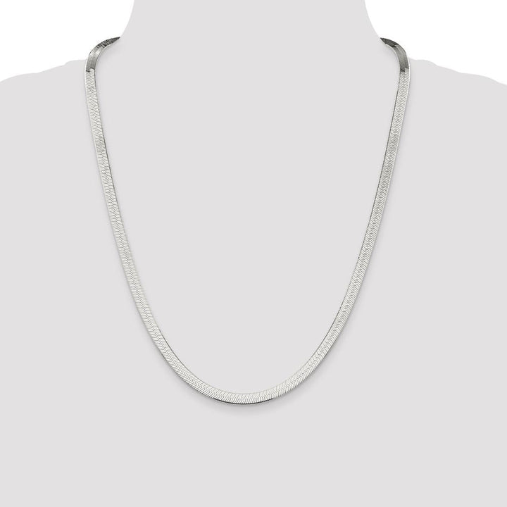 Sterling Silver 5.25mm Magic Herringbone Chain Size 24