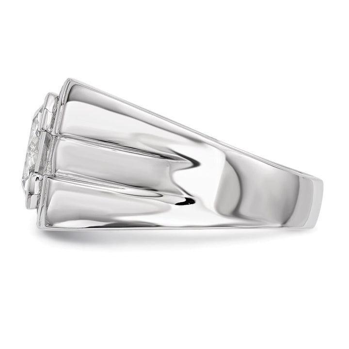 Sterling Silver 5.3 mm CZ Men's Ring