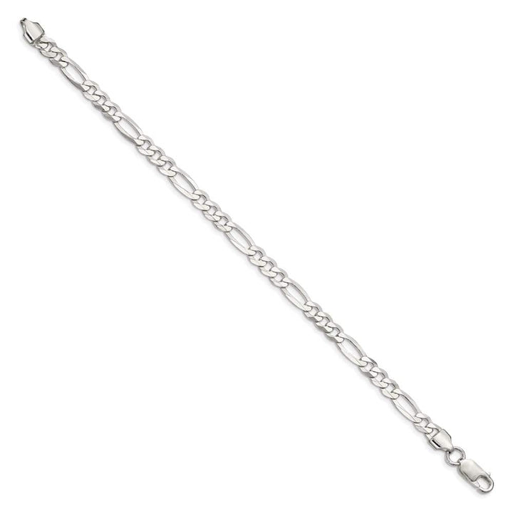 Sterling Silver 5.5mm Lightweight Flat Figaro Anklet
